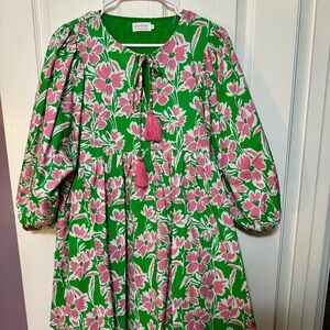 Shop the Mint Size Large Green and Pink Floral Dress
